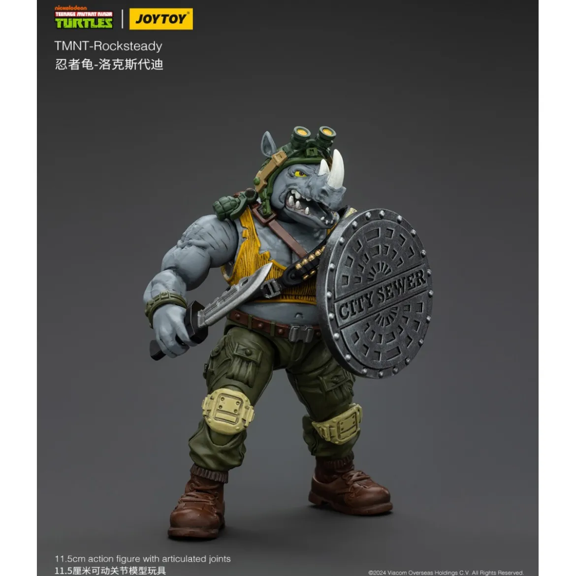 JoyToy TMNT - Rocksteady - Teenage Mutant Ninja Turtles 1/18