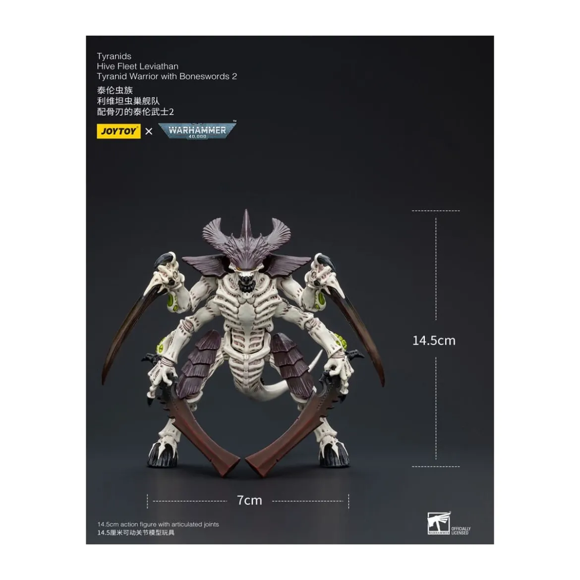 JoyToy Tyranids - Hive Fleet Leviathan Warrior with Boneswords 2 1/18 - Warhammer 40K
