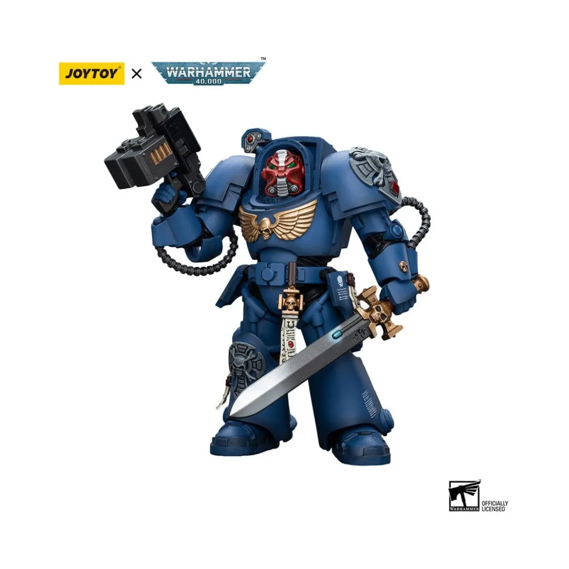 JoyToy - Ultramarines - Terminator Squad Sergeant with Power Sword and Teleport Homer 1/18 - WH40K