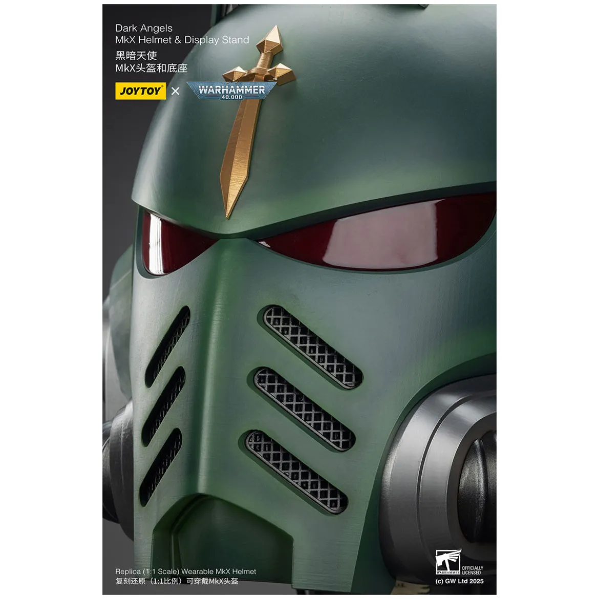 JoyToy - Warhammer 40000 - Dark Angels MkX Helmet & Display Stand 1/1