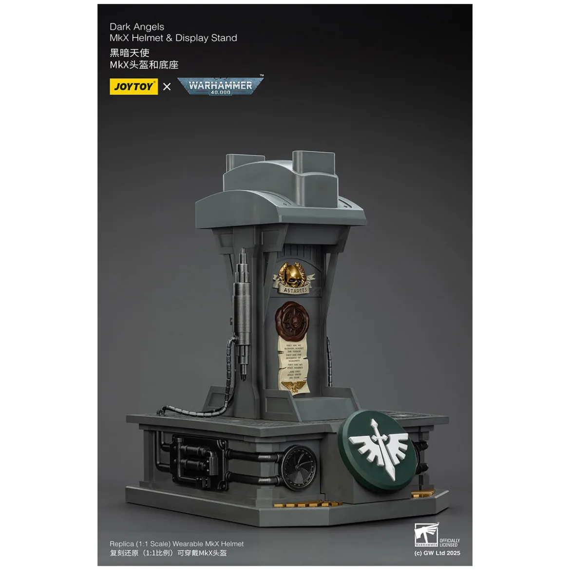 JoyToy - Warhammer 40000 - Dark Angels MkX Helmet & Display Stand 1/1