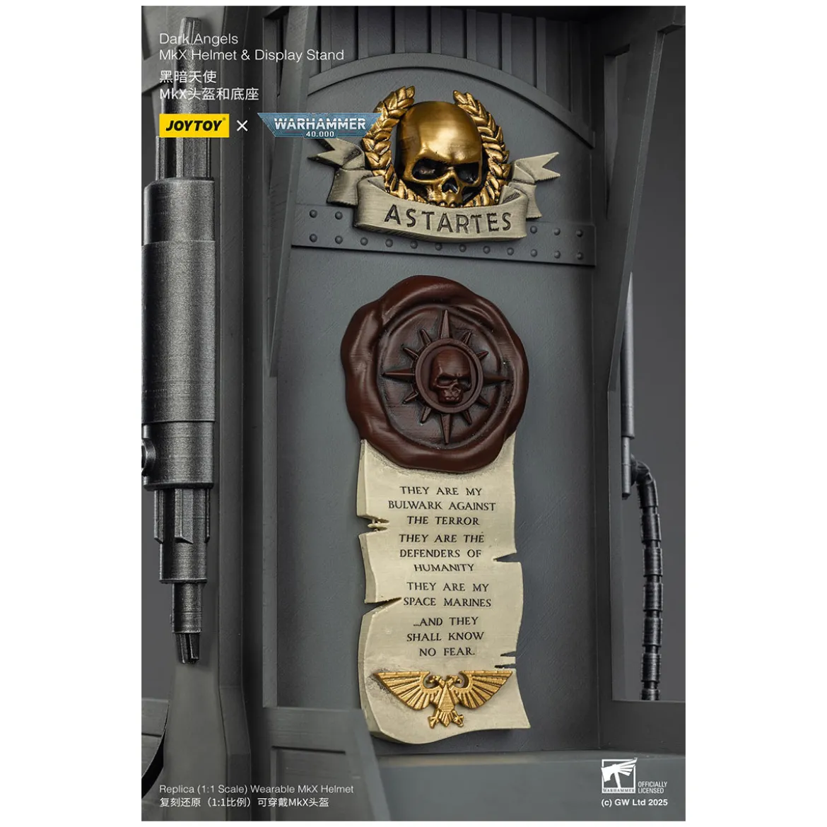 JoyToy - Warhammer 40000 - Dark Angels MkX Helmet & Display Stand 1/1