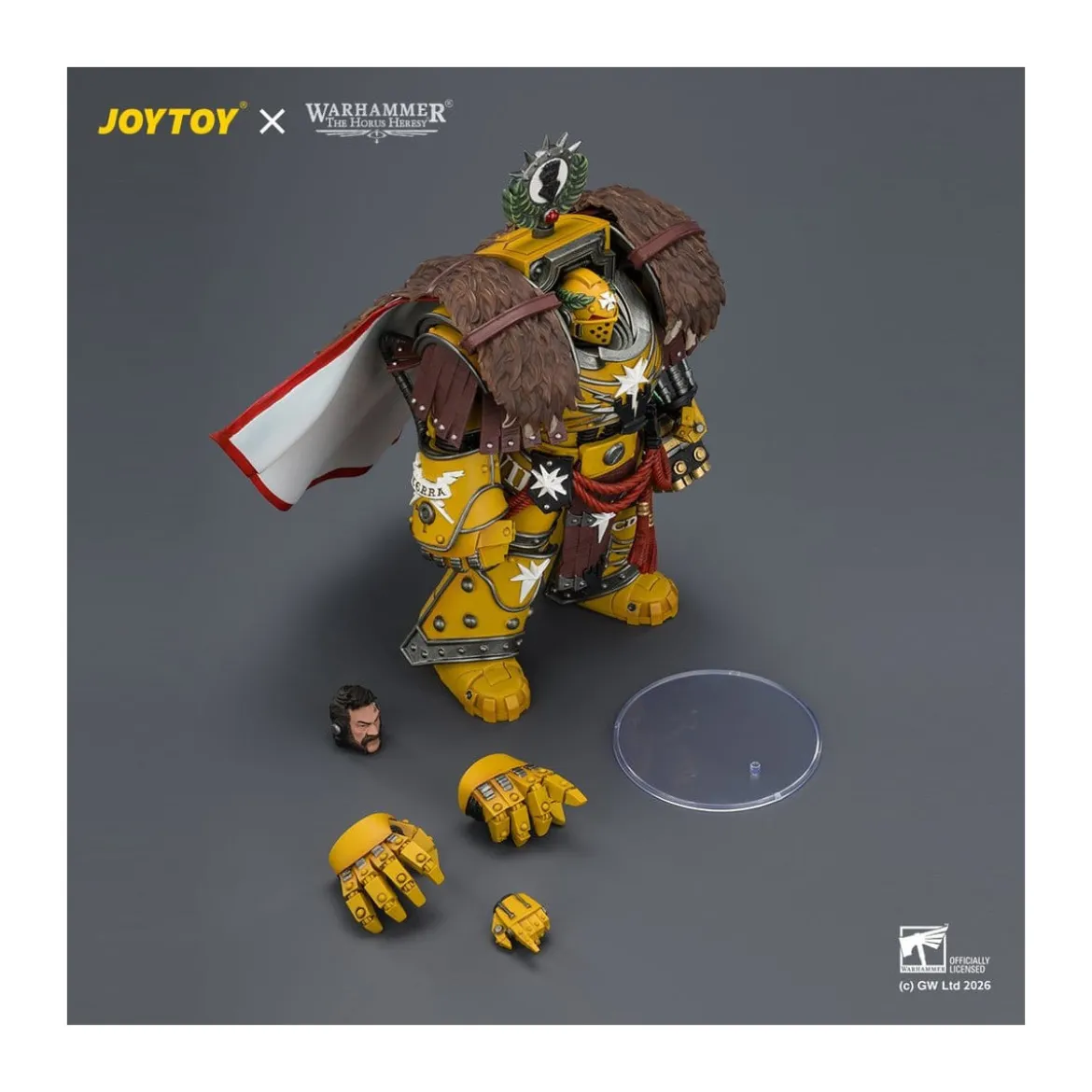 Joytoy - Warhammer - Imperial Fists - Lord Castellan Evander Garrius, The Tyrant of Cthonia with the Subiugator and Incineratus