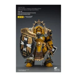 Joytoy - Warhammer - Imperial Fists - Legion Praetor in Tartaros Terminator Armour with Power Sword and Vigil Storm Shield 1/18