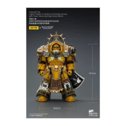 Joytoy - Warhammer - Imperial Fists - Legion Praetor in Tartaros Terminator Armour with Power Sword and Vigil Storm Shield 1/18