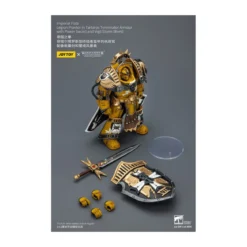 Joytoy - Warhammer - Imperial Fists - Legion Praetor in Tartaros Terminator Armour with Power Sword and Vigil Storm Shield 1/18