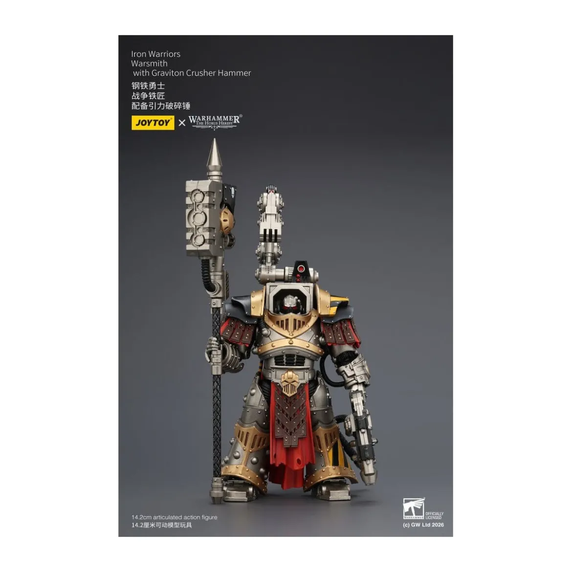 Joytoy - Warhammer - Iron Warriors Warsmith with Graviton Crusher Hammer - The Horus Heresy