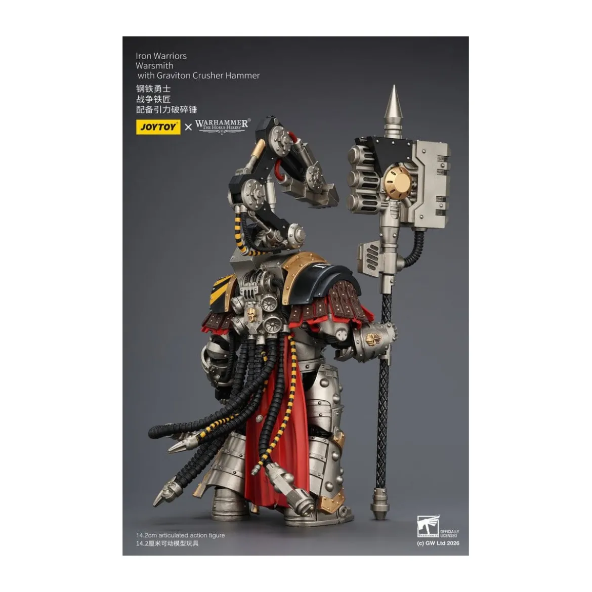 Joytoy - Warhammer - Iron Warriors Warsmith with Graviton Crusher Hammer - The Horus Heresy
