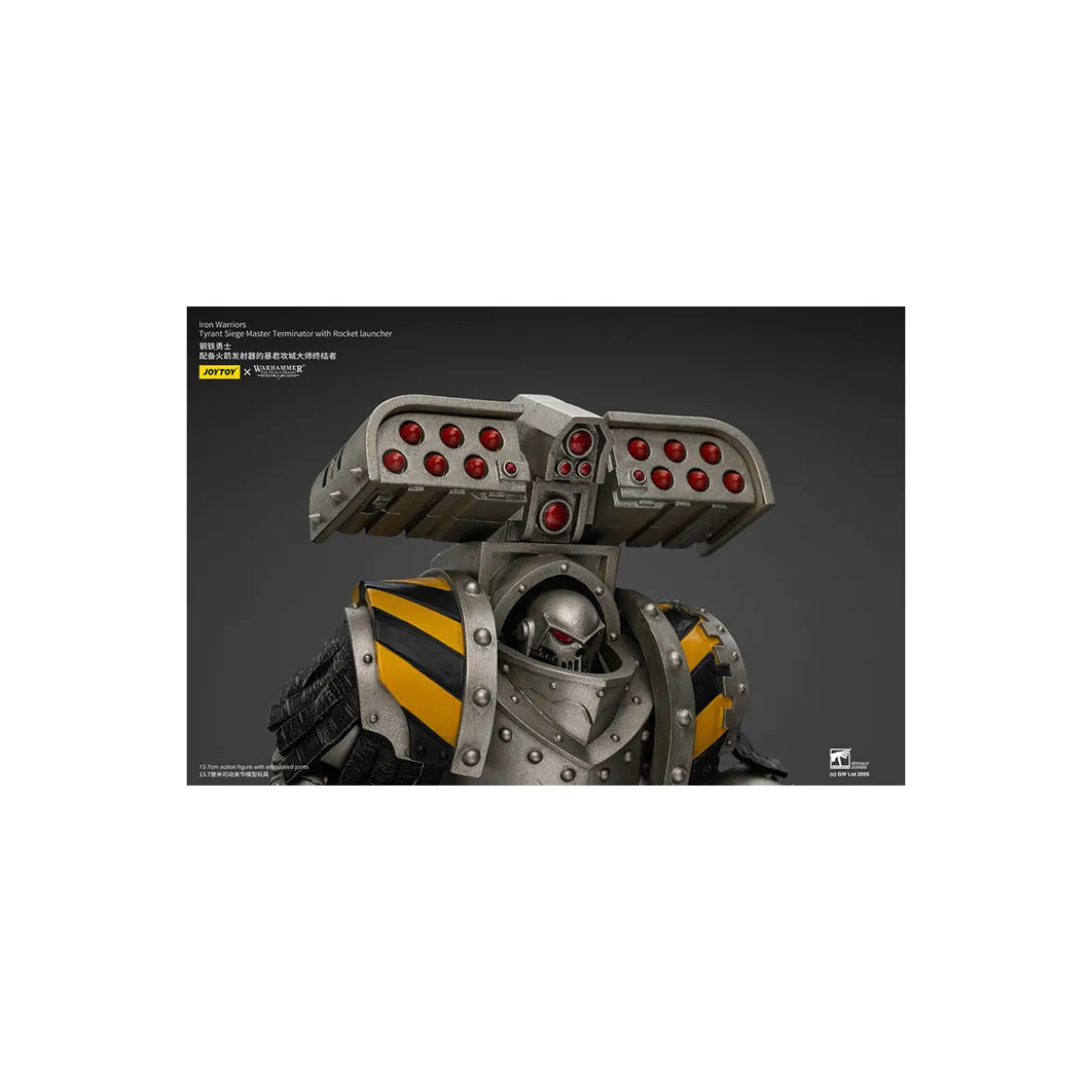 Joytoy - Warhammer - Iron Warriors Tyrant Siege Terminator Squad - Siege Master Terminator with Rocket launcher