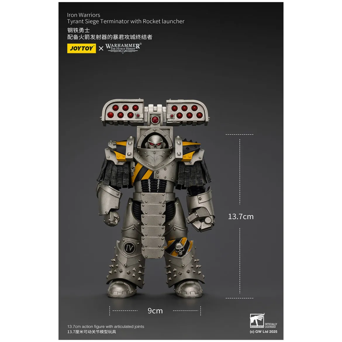 Joytoy - Warhammer - Iron Warriors Tyrant Siege Terminator Squad - Tyrant Siege Terminator with Rocket launcher