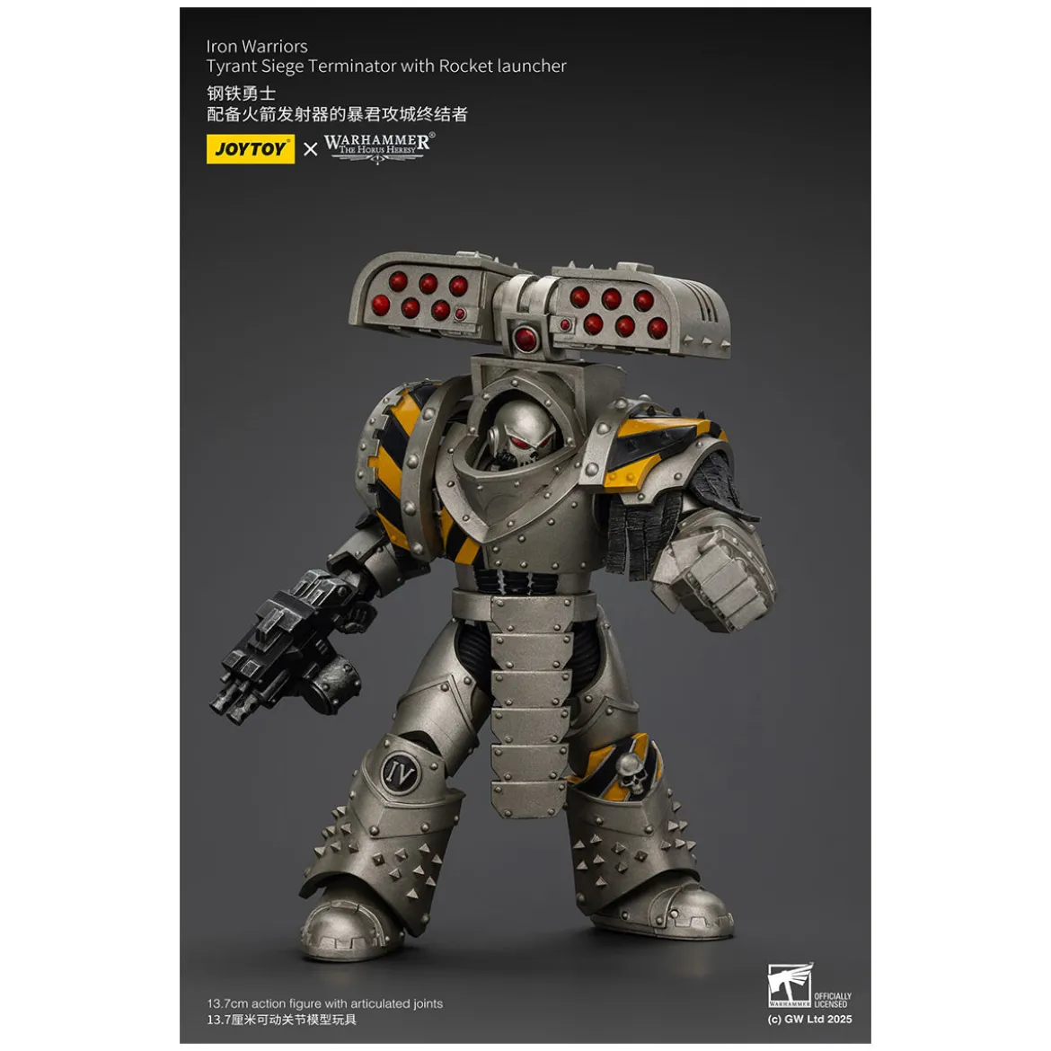 Joytoy - Warhammer - Iron Warriors Tyrant Siege Terminator Squad - Tyrant Siege Terminator with Rocket launcher