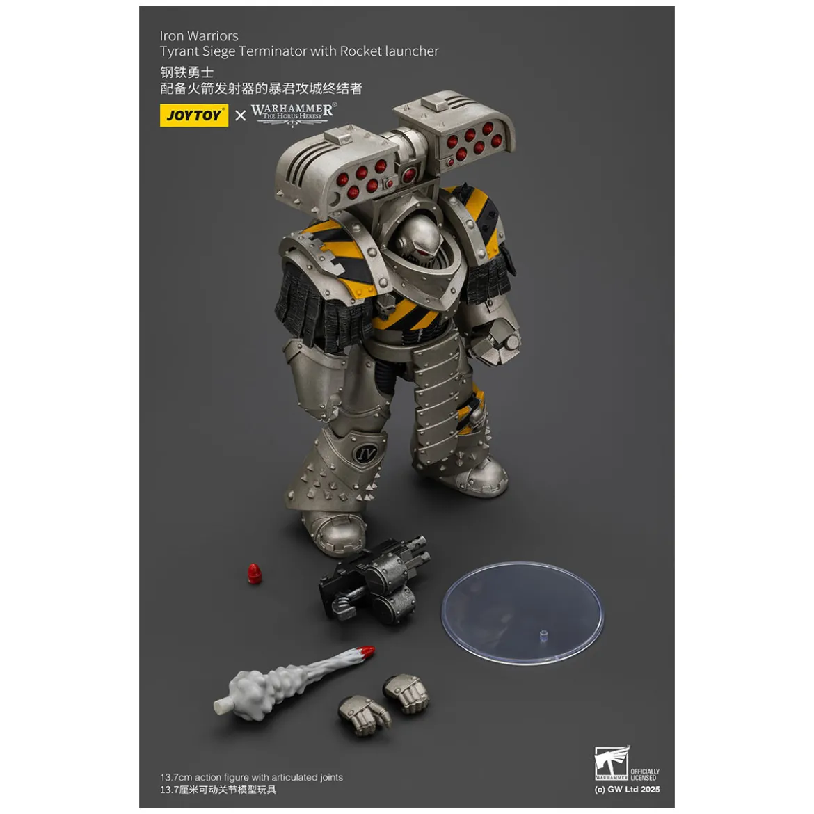 Joytoy - Warhammer - Iron Warriors Tyrant Siege Terminator Squad - Tyrant Siege Terminator with Rocket launcher