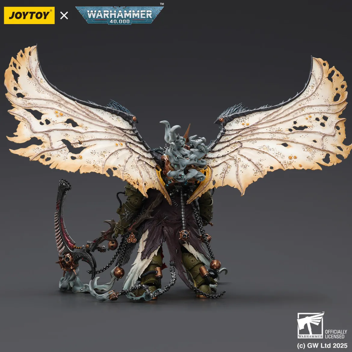 Joytoy - Warhammer - Mortarion Daemon Primarch of Nurgle with Ancient weapons The Lantern and Silence 1/18 - Warhammer 40000