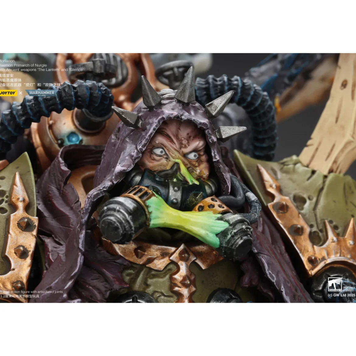 Joytoy - Warhammer - Mortarion Daemon Primarch of Nurgle with Ancient weapons The Lantern and Silence 1/18 - Warhammer 40000