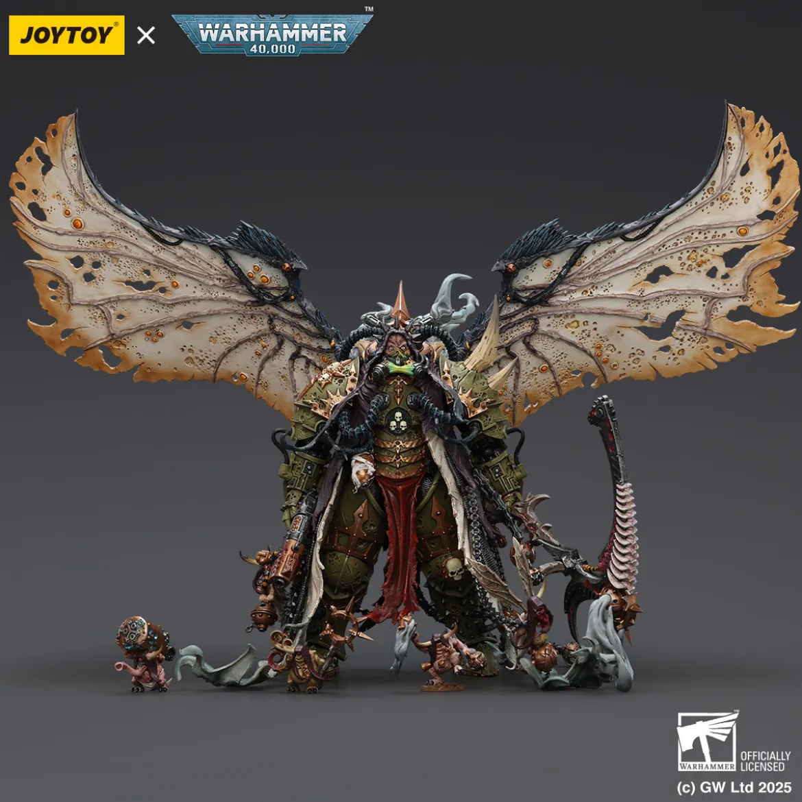 Joytoy - Warhammer - Mortarion Daemon Primarch of Nurgle with Ancient weapons The Lantern and Silence 1/18 - Warhammer 40000