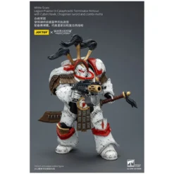 JoyToy - White Scars - Legion Praetor in Cataphractii Terminator Armour with Cyber Hawk, Chogorian sword and combi-melta 1/18