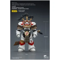 JoyToy - White Scars - Legion Praetor in Cataphractii Terminator Armour with Cyber Hawk, Chogorian sword and combi-melta 1/18