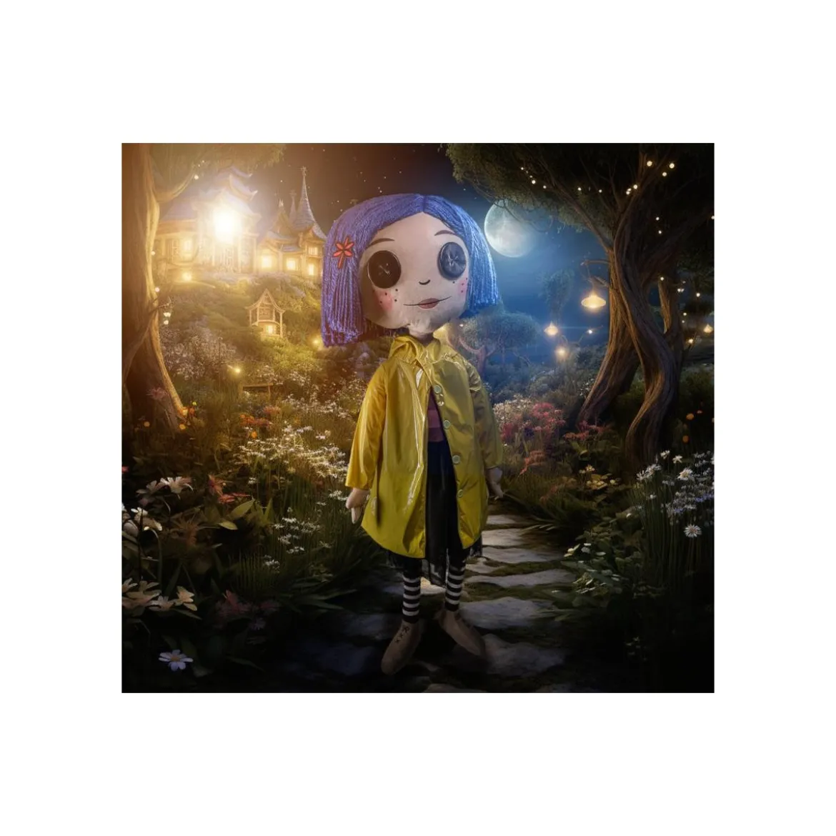 Kidrobot Coraline - Coraline with Button Eyes - Poupée taille reelle 1/1