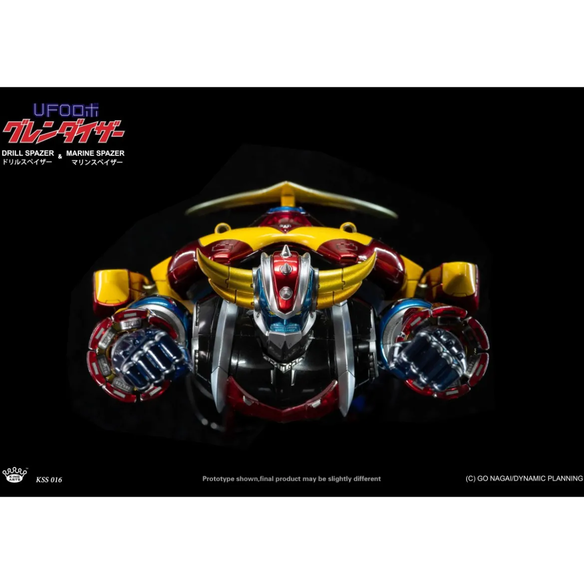 King Arts Diecast Uforobot Grendizer - Marine & Drill Spazer - Venusiak et Fossoirak - Goldorak
