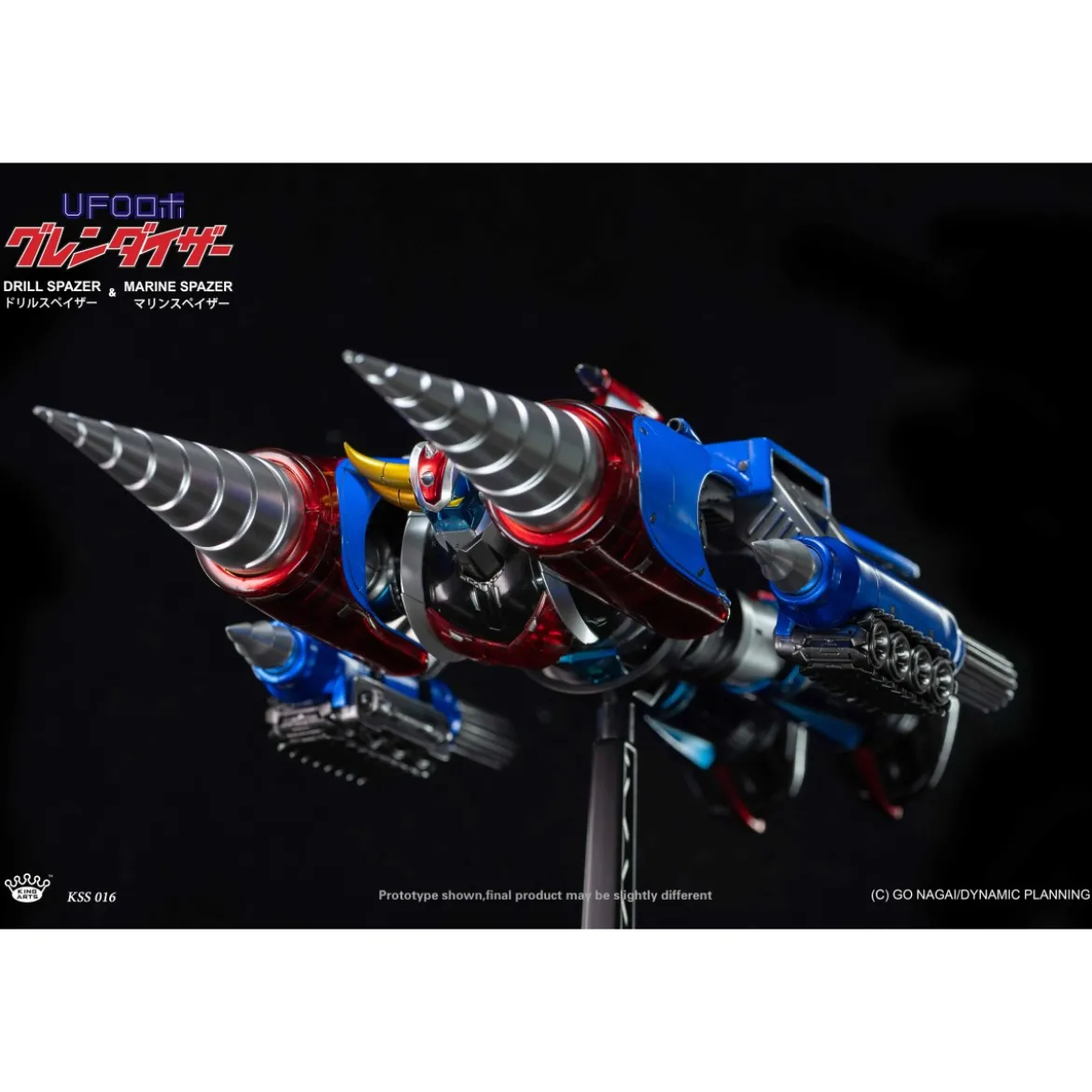 King Arts Diecast Uforobot Grendizer - Marine & Drill Spazer - Venusiak et Fossoirak - Goldorak
