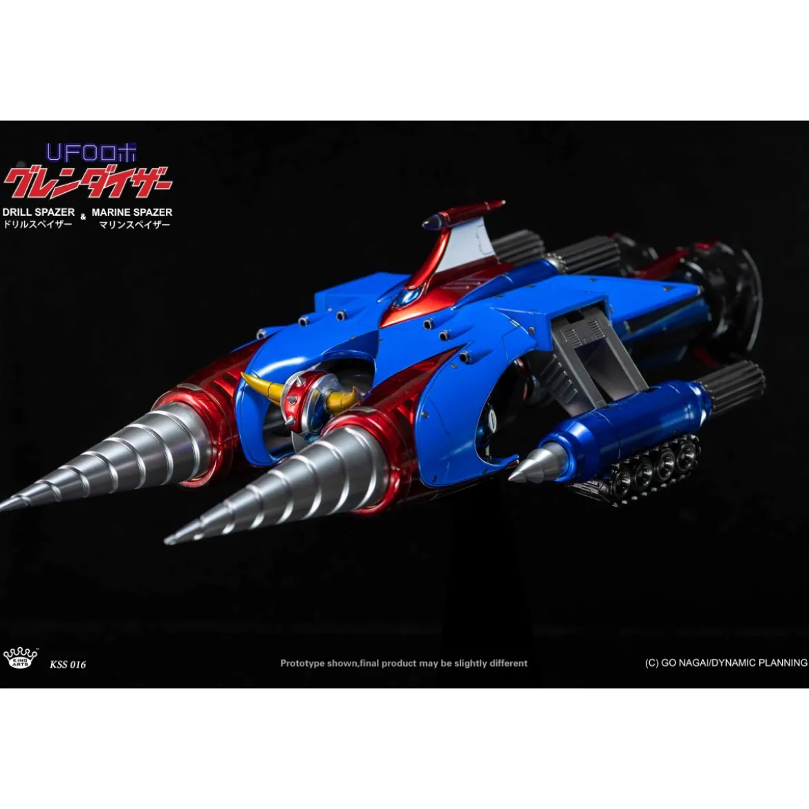 King Arts Diecast Uforobot Grendizer - Marine & Drill Spazer - Venusiak et Fossoirak - Goldorak