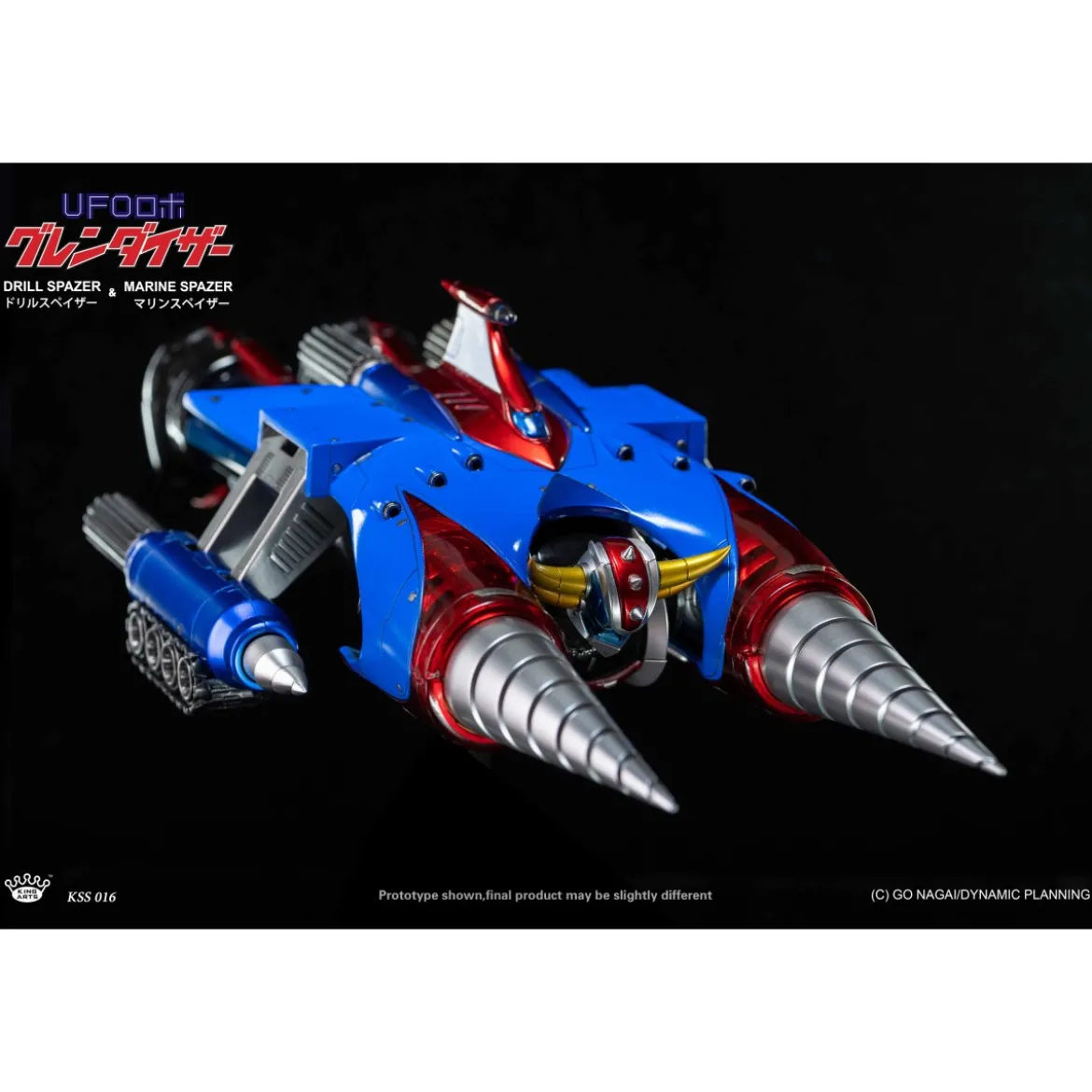 King Arts Diecast Uforobot Grendizer - Marine & Drill Spazer - Venusiak et Fossoirak - Goldorak