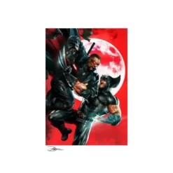 Marvel impression Art Print X-Men Wolverine vs Blade by Dave Wilkins - 46 x 61 non encadré