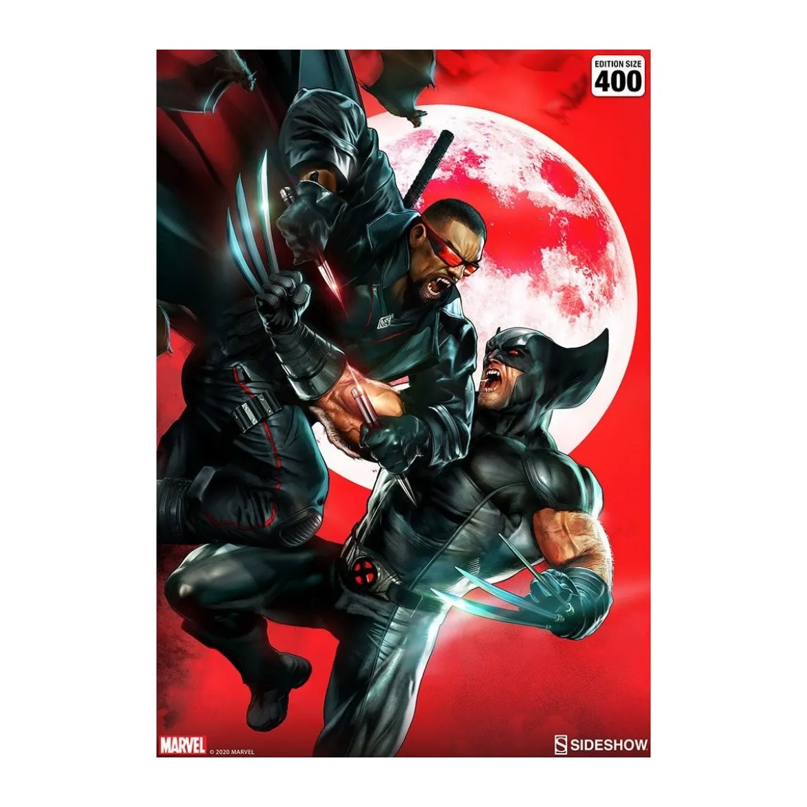 Marvel impression Art Print X-Men Wolverine vs Blade by Dave Wilkins - 46 x 61 non encadré