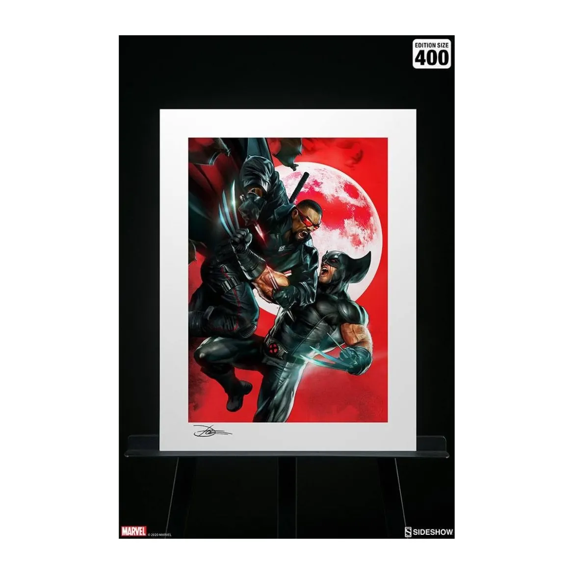 Marvel impression Art Print X-Men Wolverine vs Blade by Dave Wilkins - 46 x 61 non encadré