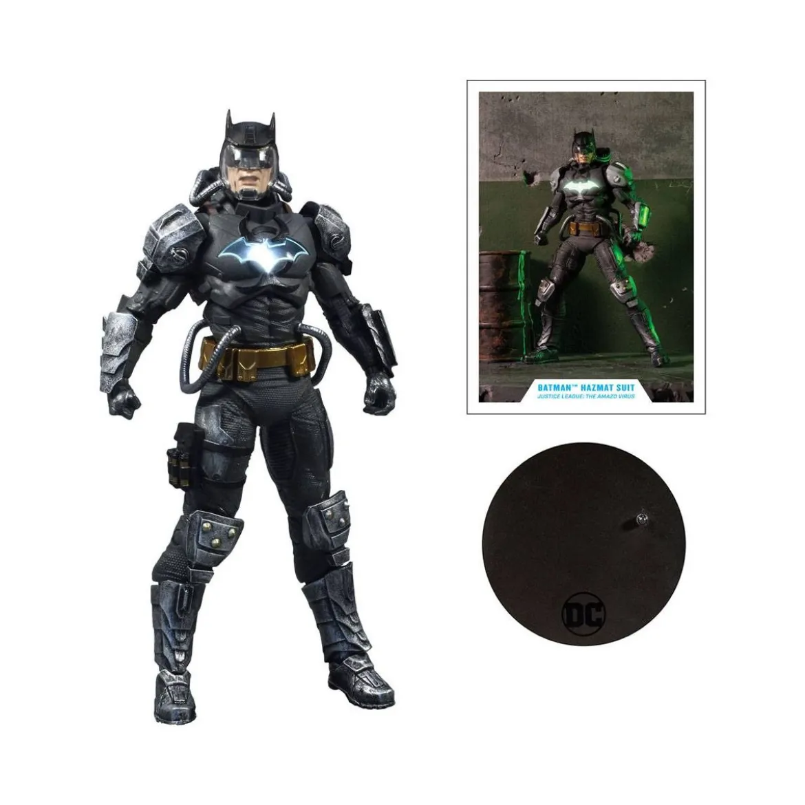 Mc Farlane - DC Multiverse - Batman Hazmat Suit Gold Label Light Up Batman Symbol - 1/12
