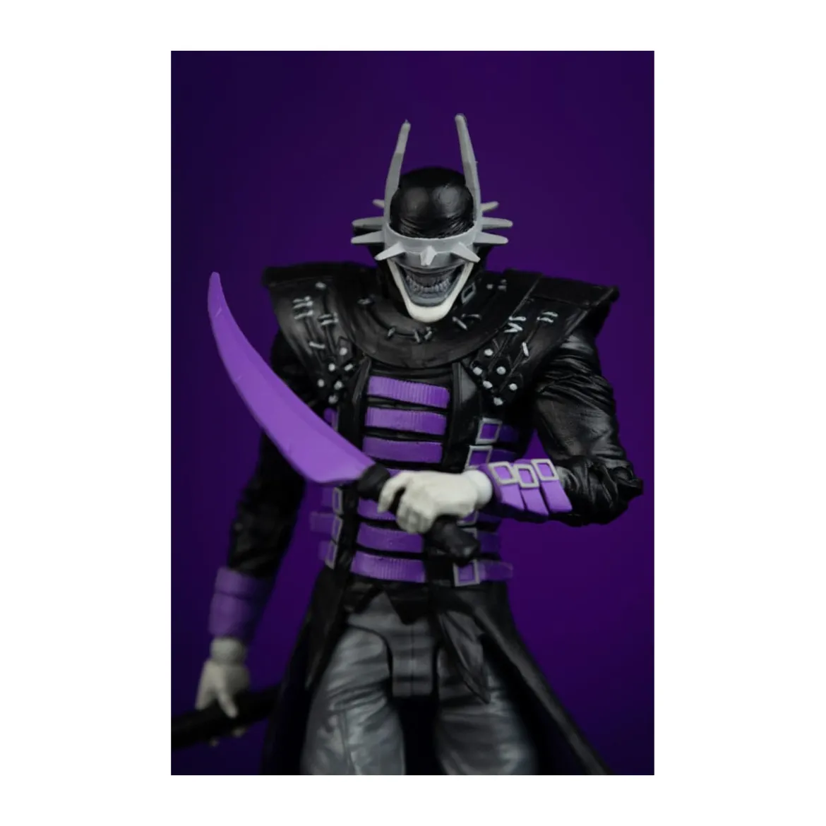 Mc Farlane DC Multiverse - Dark Nights : Metal - The Batman Who Laughs (B&W with accent) Gold Label