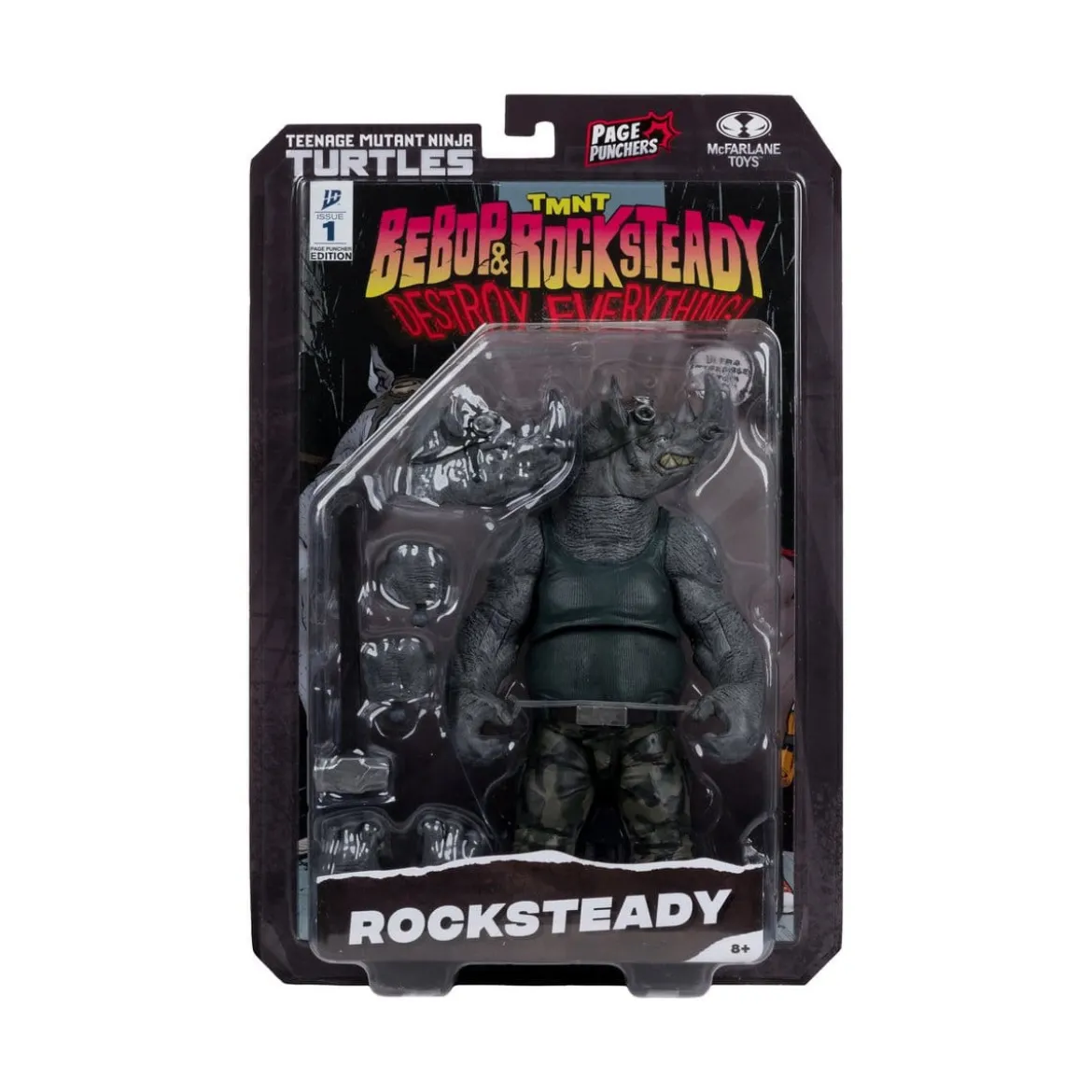 Mc Farlane TMNT - Page Punchers - Rocksteady - Teenage Mutant Ninja Turtles
