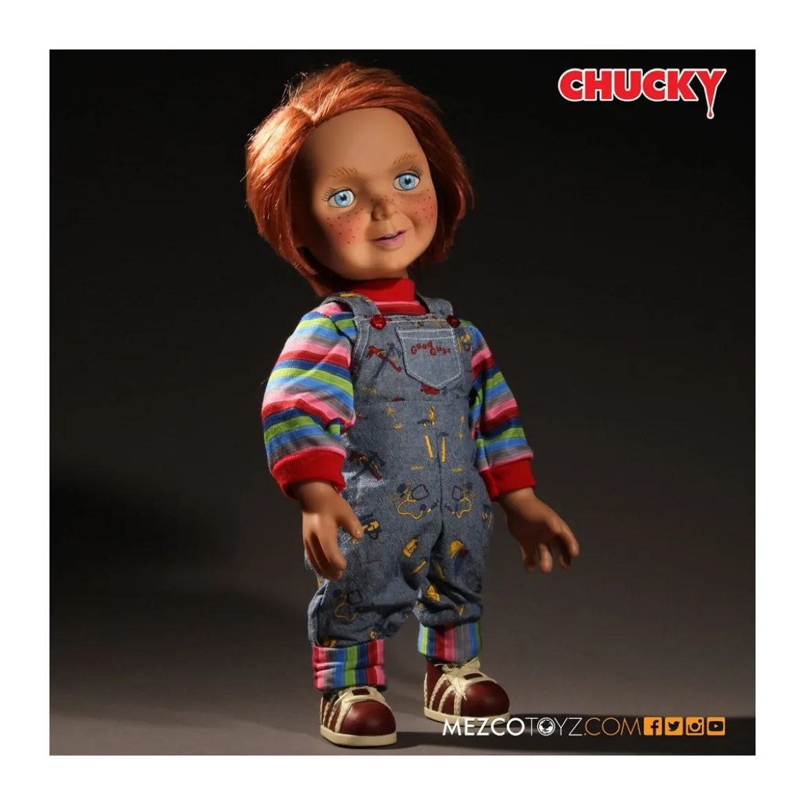 Mezco Chucky Jeu d'enfant poupée parlante Good Guy Smiling