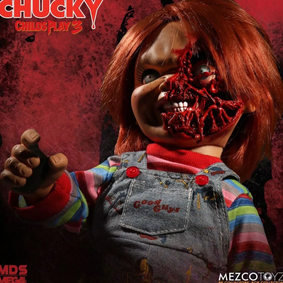 Mezco Figurine Mega Scale Chucky Pizza face - 38cm