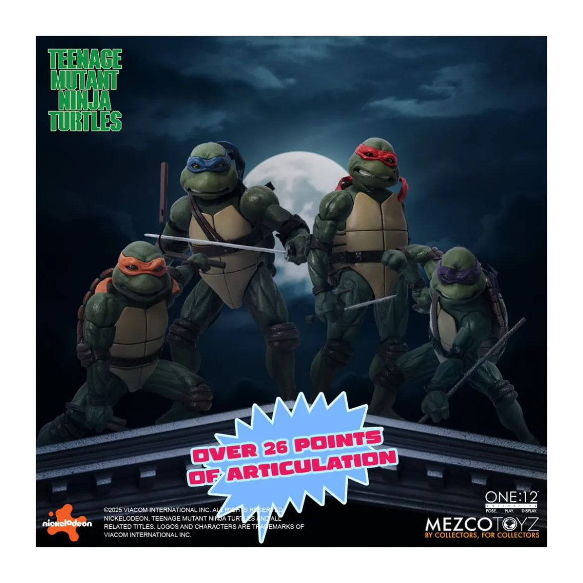Mezco One 12 - Teenage Mutant Ninja Turtles (1990 Movie) Set de 4 figurines - TMNT - Tortues Ninja