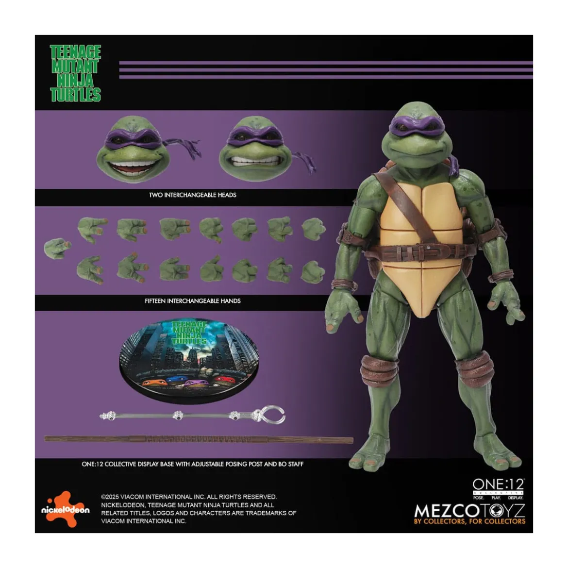 Mezco One 12 - Teenage Mutant Ninja Turtles (1990 Movie) Set de 4 figurines - TMNT - Tortues Ninja