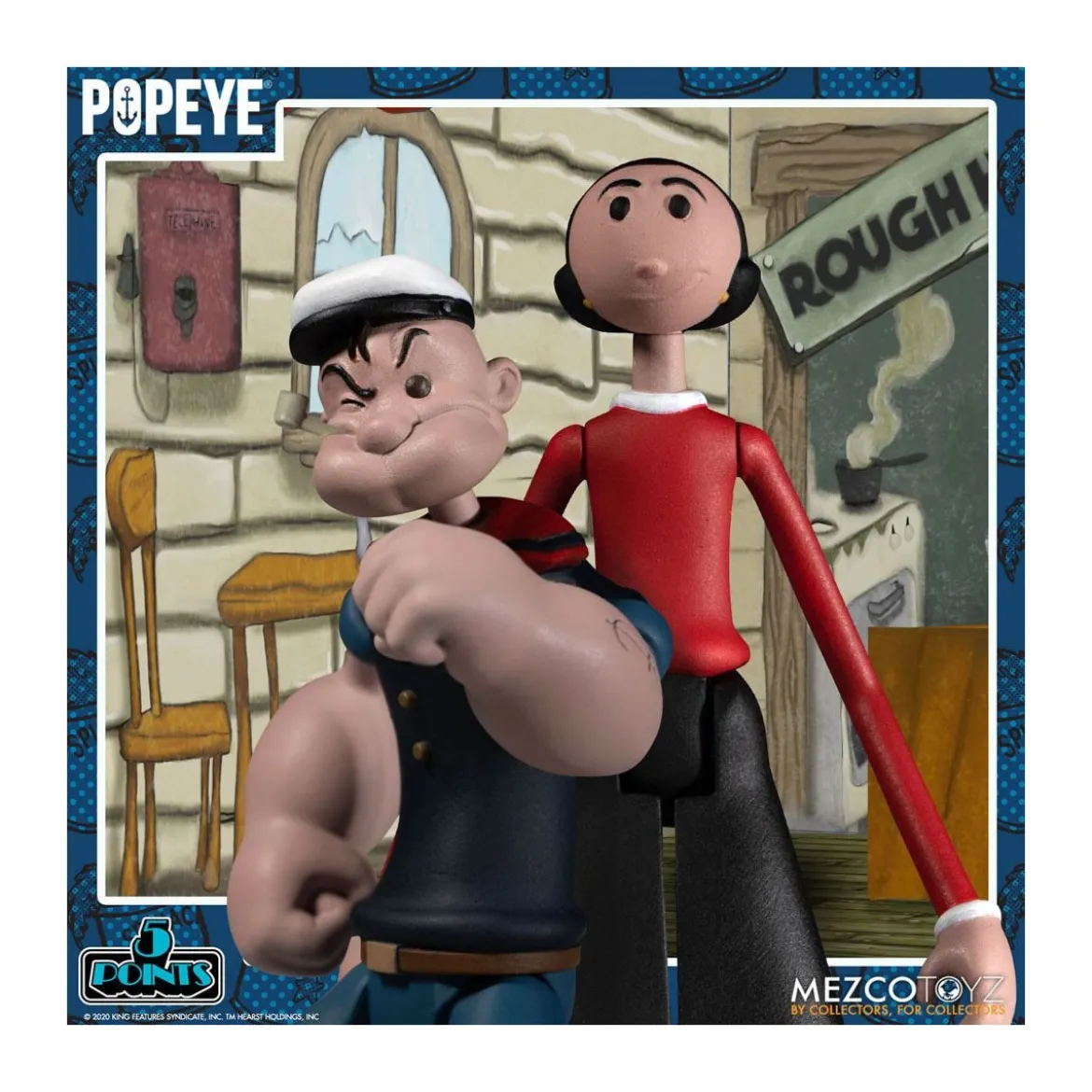 Mezco 5 Points - Popeye Deluxe Boxed Set