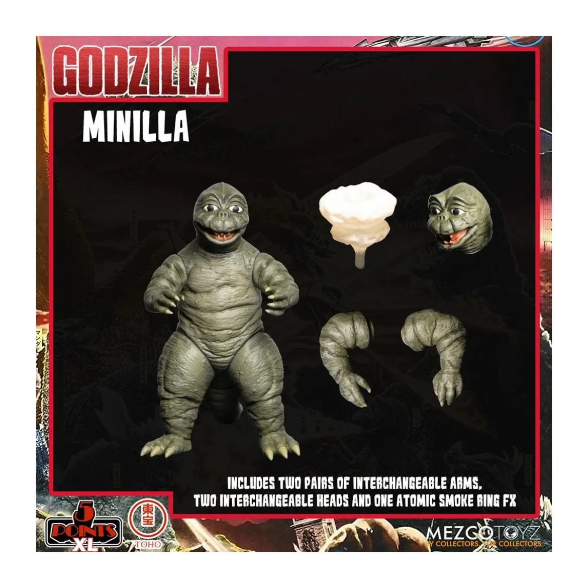 Mezco 5 Points XL Deluxe Box Set Round 2 - Godzilla : Les envahisseurs attaquent