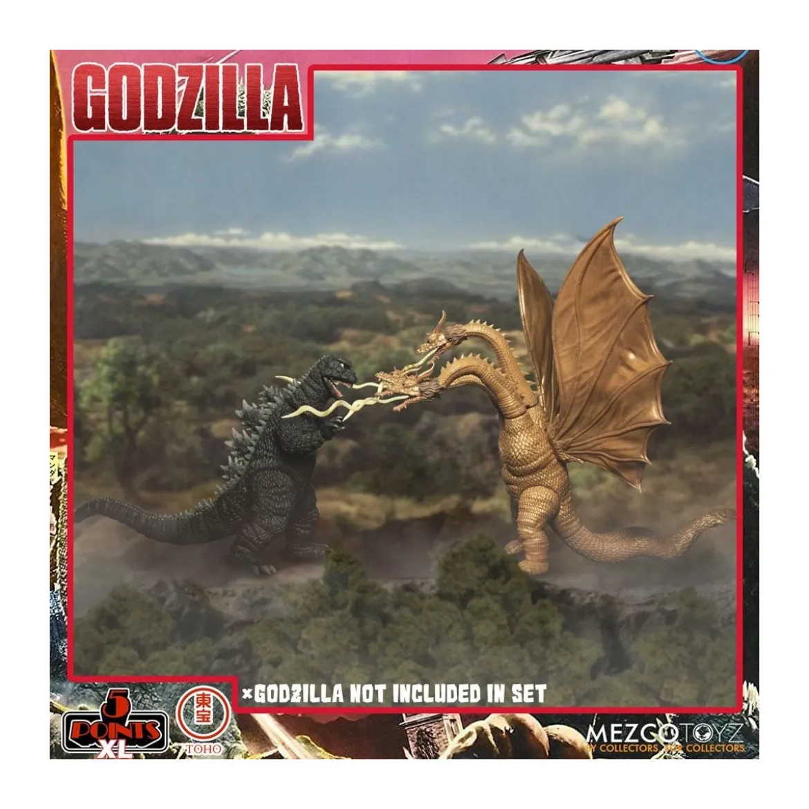 Mezco 5 Points XL Deluxe Box Set Round 2 - Godzilla : Les envahisseurs attaquent
