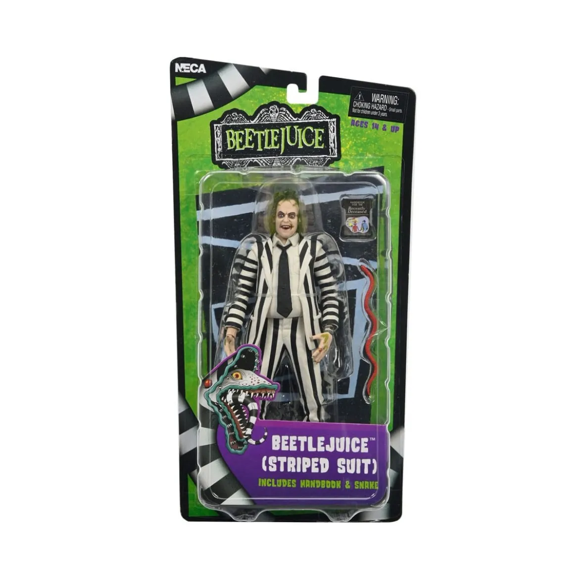 Neca BeetleJuice 1988 - Beetlejuice Black and White Striped Suit