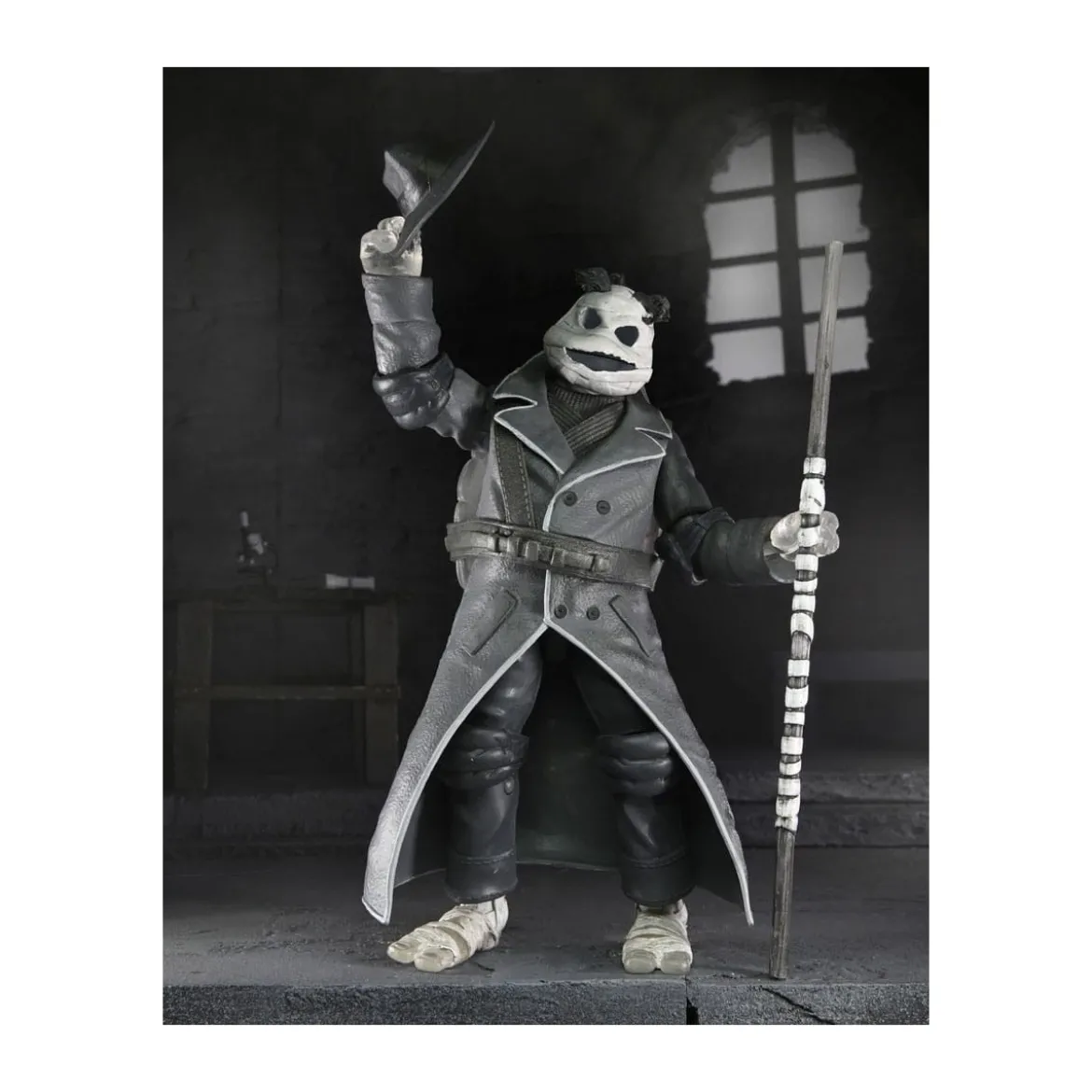 NECA - Pack 4 figurines Turtles Black & White - Universal Monsters x TMNT