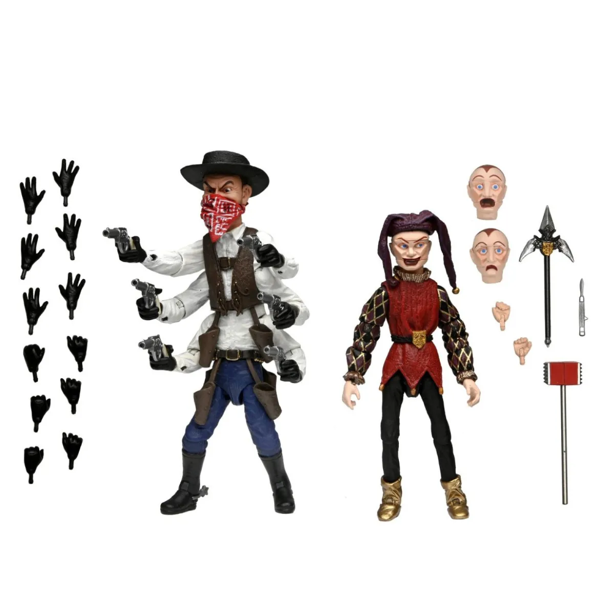 Neca - Puppet Master - pack 2 figurines Ultimate Six Shooter & Jester