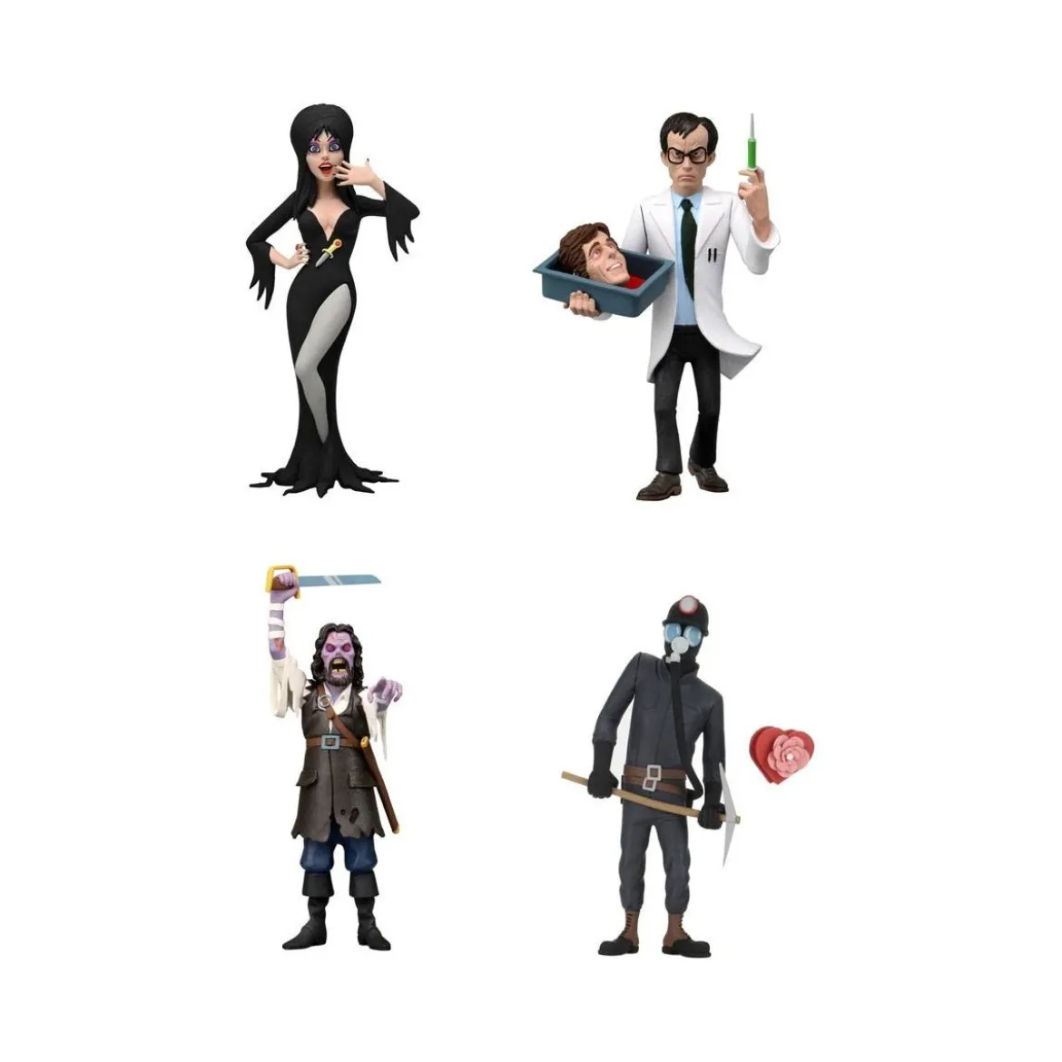 Neca - Toony Terrors - Elvira Captain Blake Herbert West The Miner - Serie 6