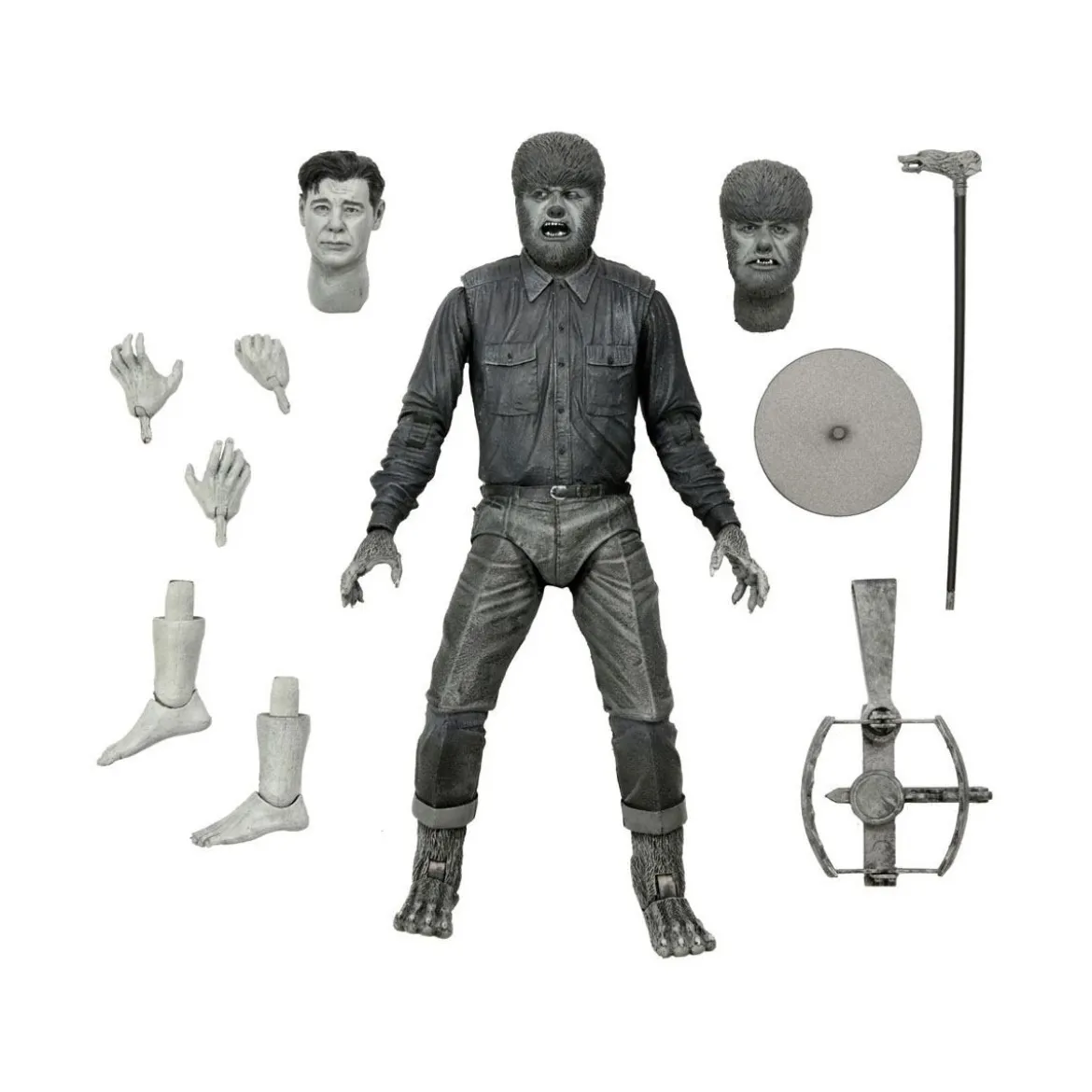 NECA - Ultimate The Wolf Man Black & White Version - Universal Monsters