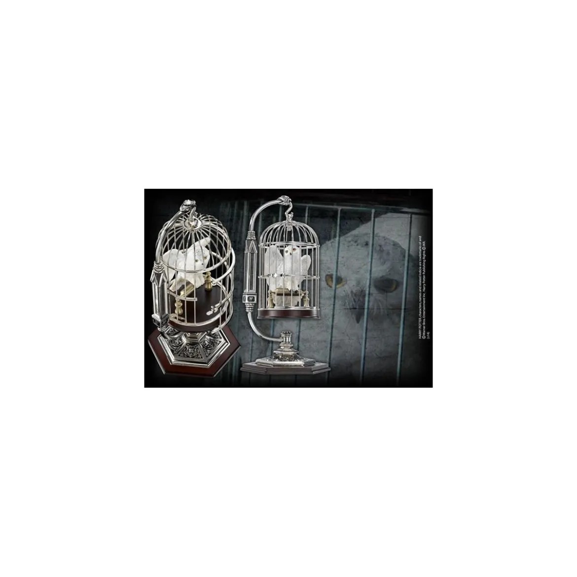 Noble Collection Figurine Hedwige en cage miniature