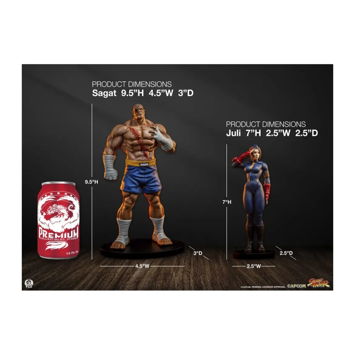 PCS - Street Fighter: Street Jam - Sagat & Juli 1:10 Scale Statue Set