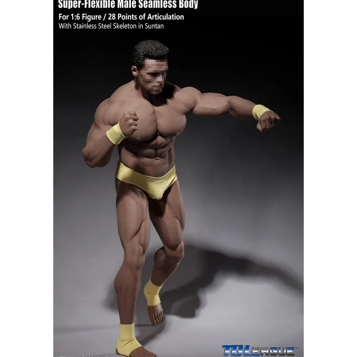 Phicen - TBLeague 1/6th Scale Super-Flexible Male Seamless Body - Corp bronzé Musculature Forte