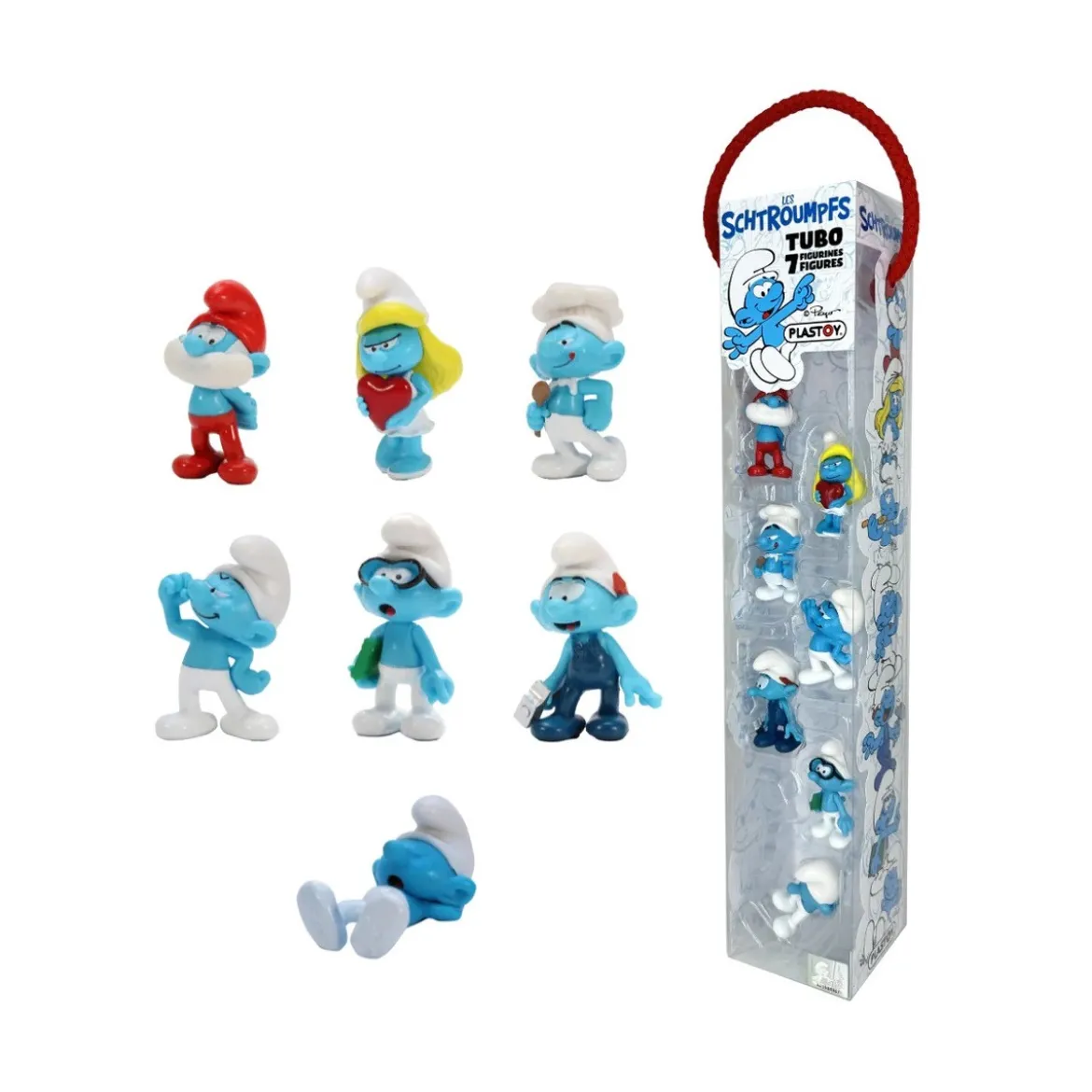 Plastoy - TUBO SCHTROUMPFS - 7 Figurines