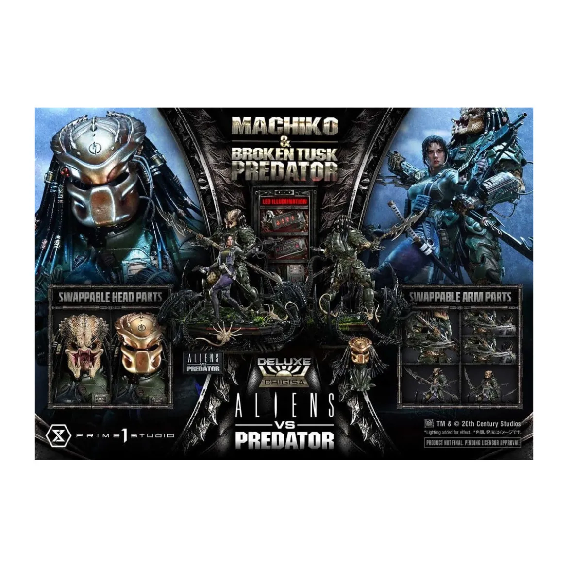 Prime 1 Studio - Aliens vs. Predator (Comic) - Machiko & Broken Tusk DX Bonus Version Ultimate Premium Masterline Series 1/4