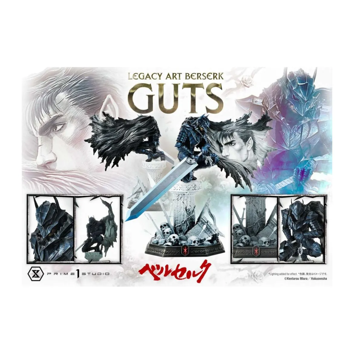Prime 1 Studio Berserk - Kentaro Miura Legacy Art Berserker GUTS Bonus Version 1/6 Scale Statue